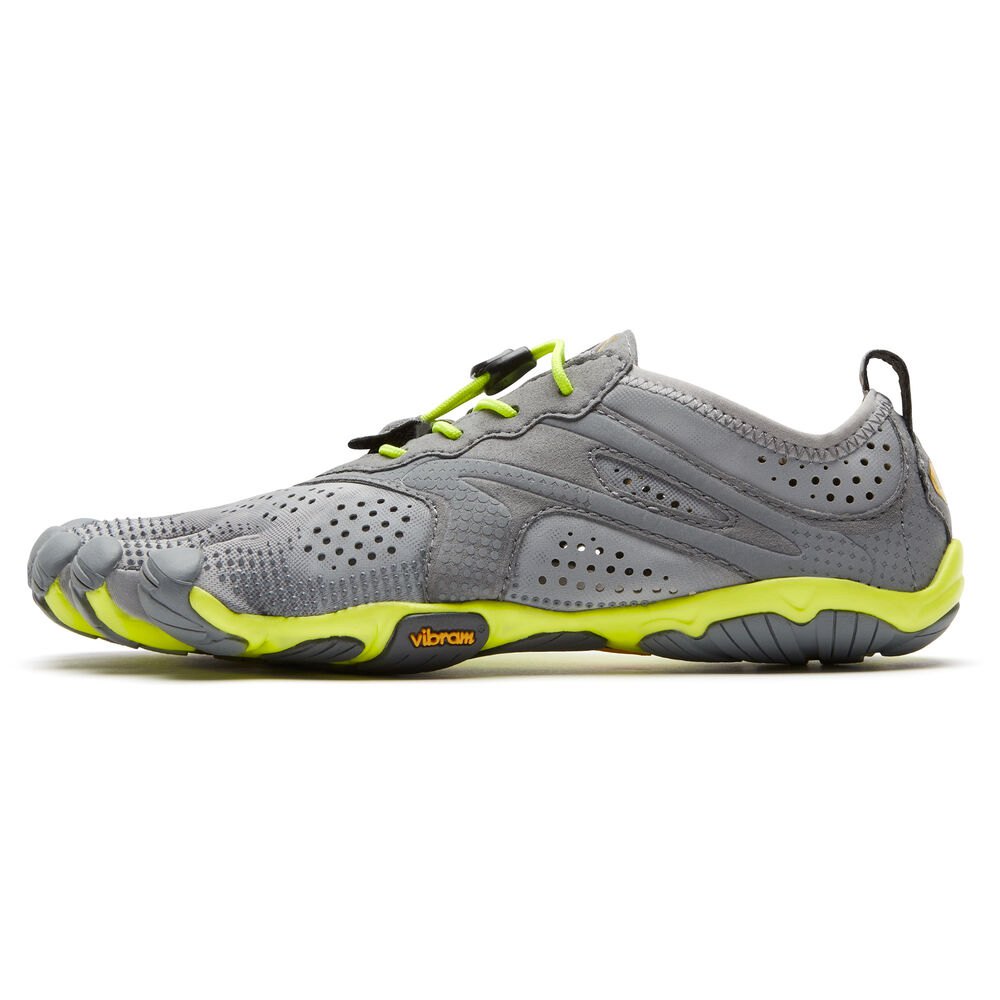 Vibram FiveFingers Dames V-Run - Hardloopschoenen Grijs/Groen - 692874PFJ